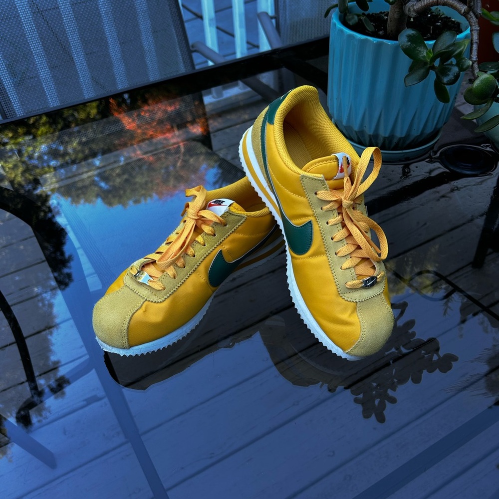 Nike Cortez Yellow and Green
